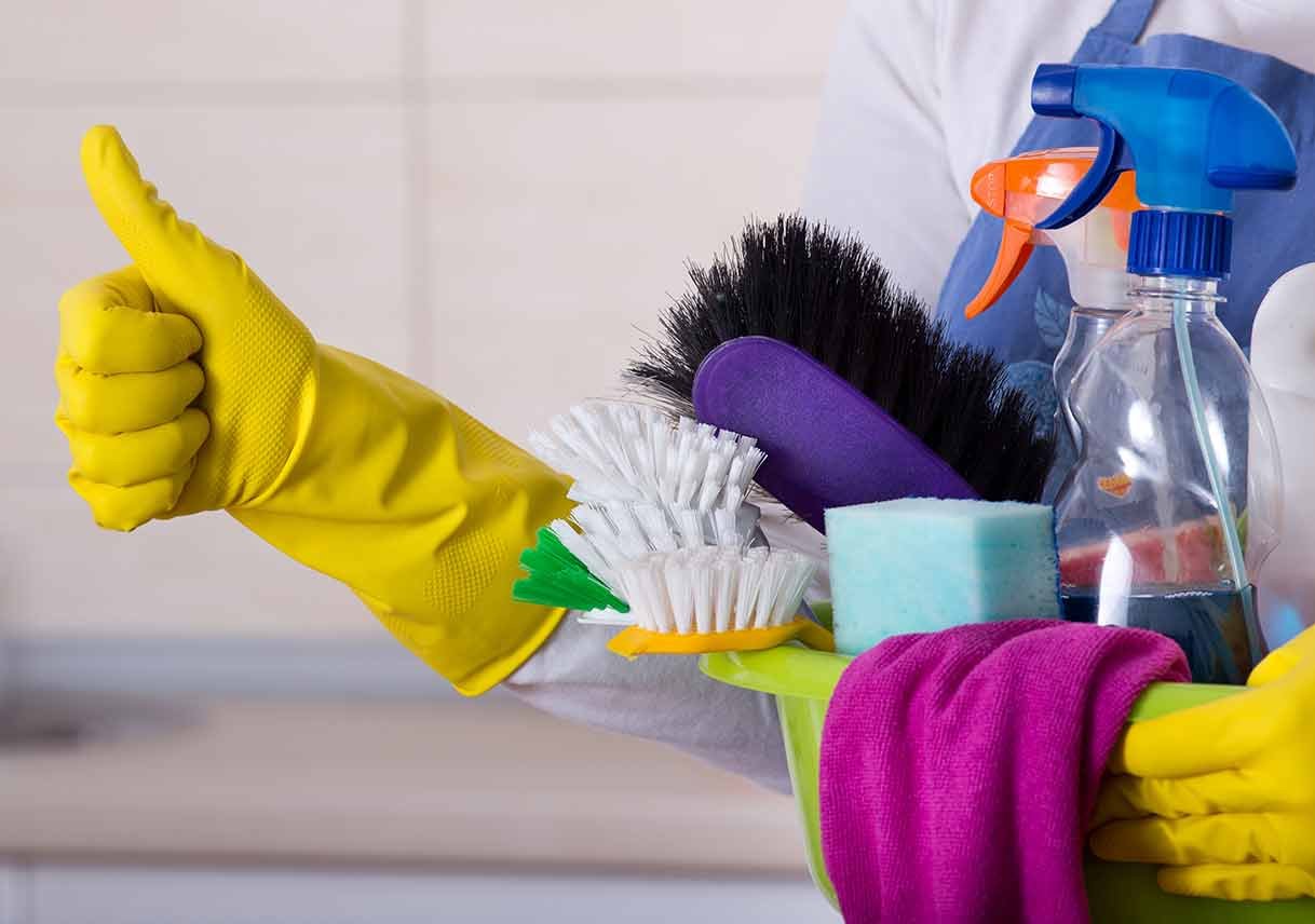 Professional house and building cleaning activity